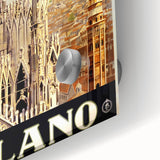 Retro Milano Travel Poster – Vintage Italian City Art