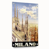 Retro Milano Travel Poster – Vintage Italian City Art