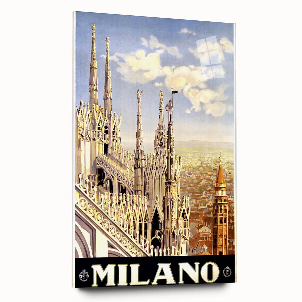 Retro Milano Travel Poster – Vintage Italian City Art