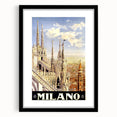 Retro Milano Travel Poster – Vintage Italian City Art