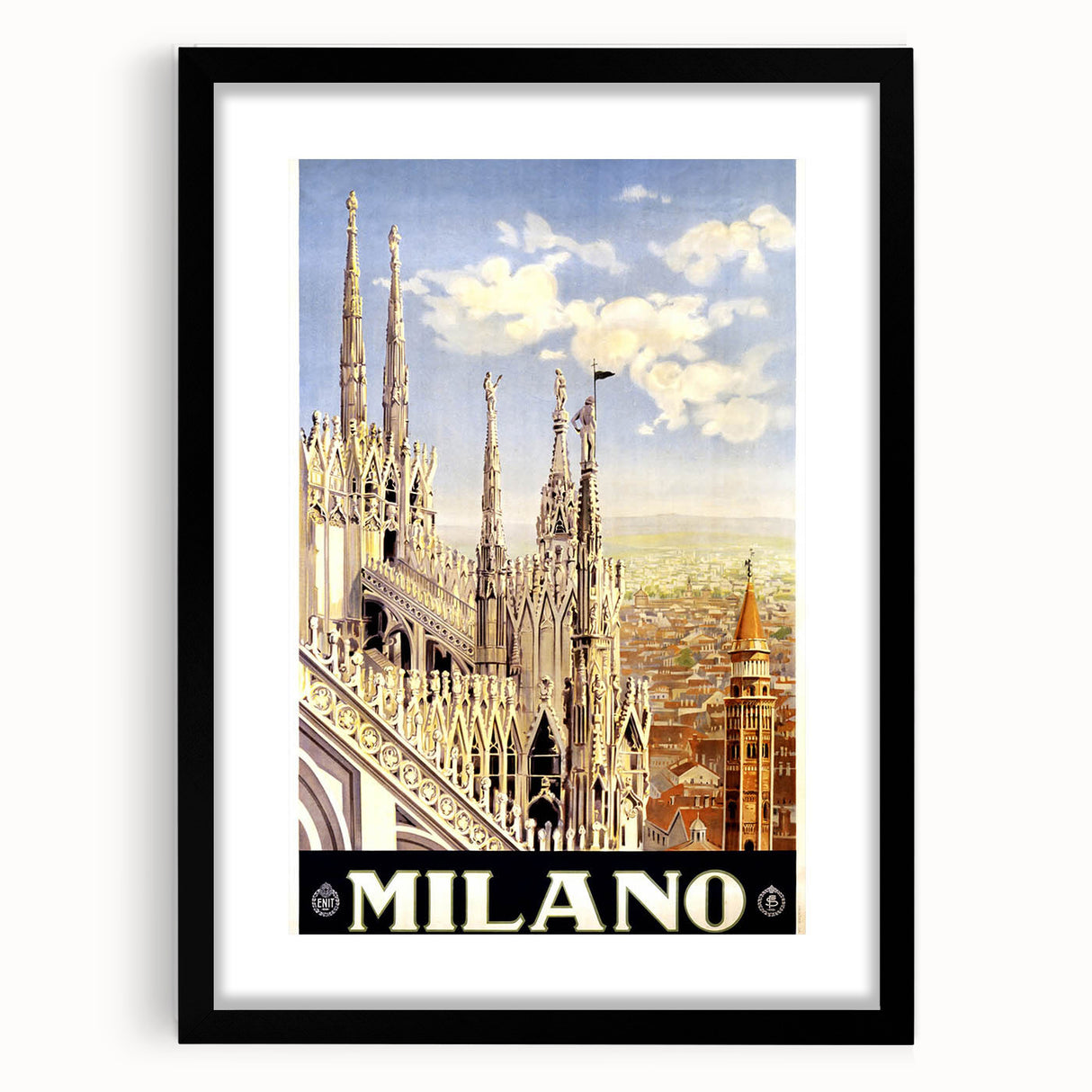 Retro Milano Travel Poster – Vintage Italian City Art