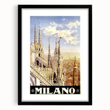 Retro Milano Travel Poster – Vintage Italian City Art
