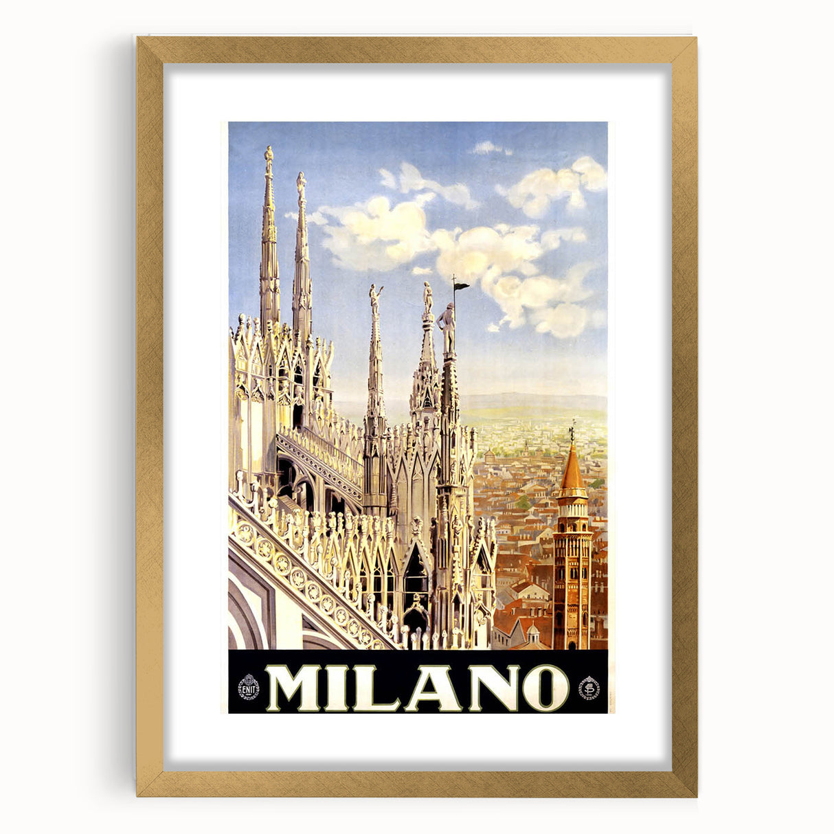 Retro Milano Travel Poster – Vintage Italian City Art