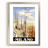 Retro Milano Travel Poster – Vintage Italian City Art