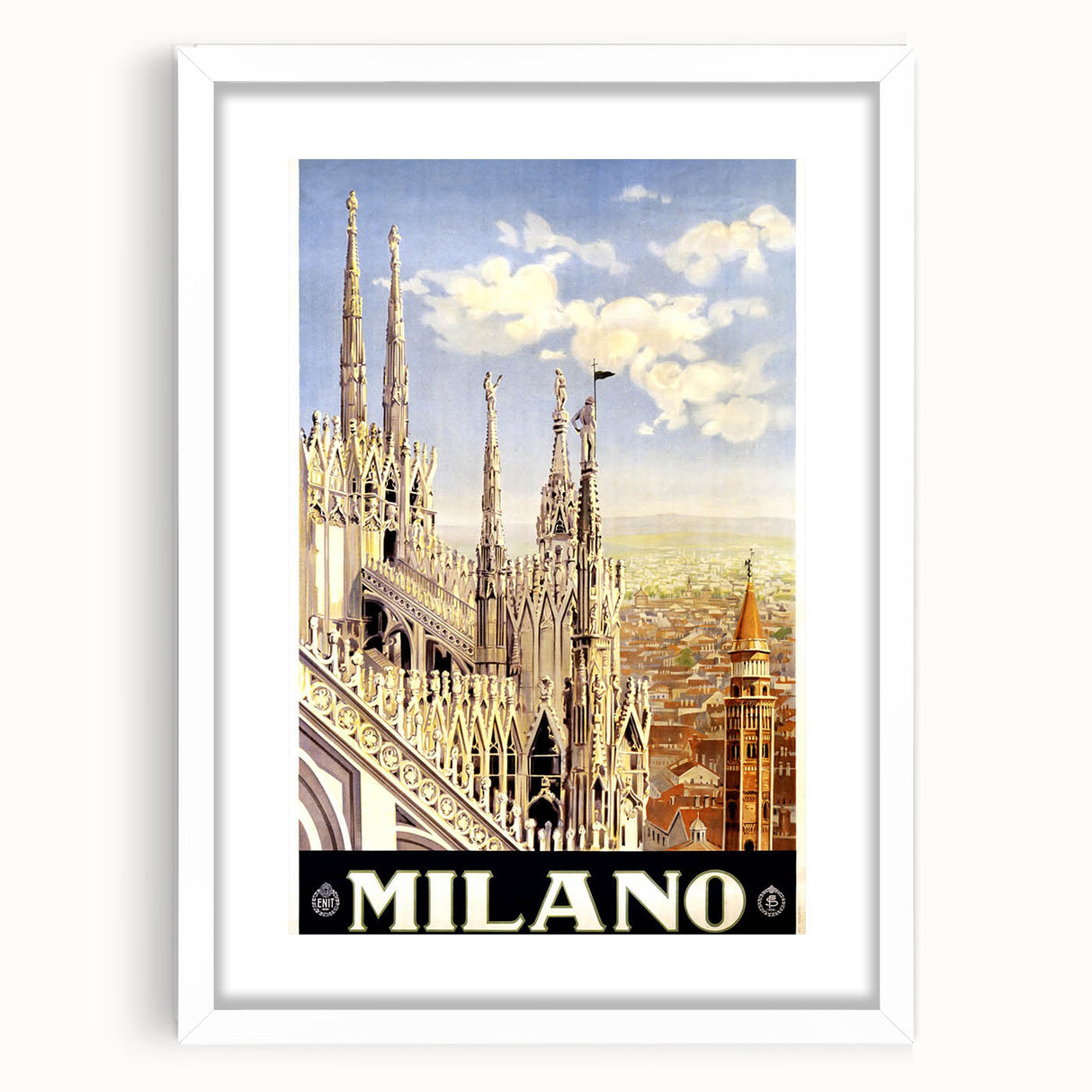 Retro Milano Travel Poster – Vintage Italian City Art