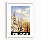 Retro Milano Travel Poster – Vintage Italian City Art