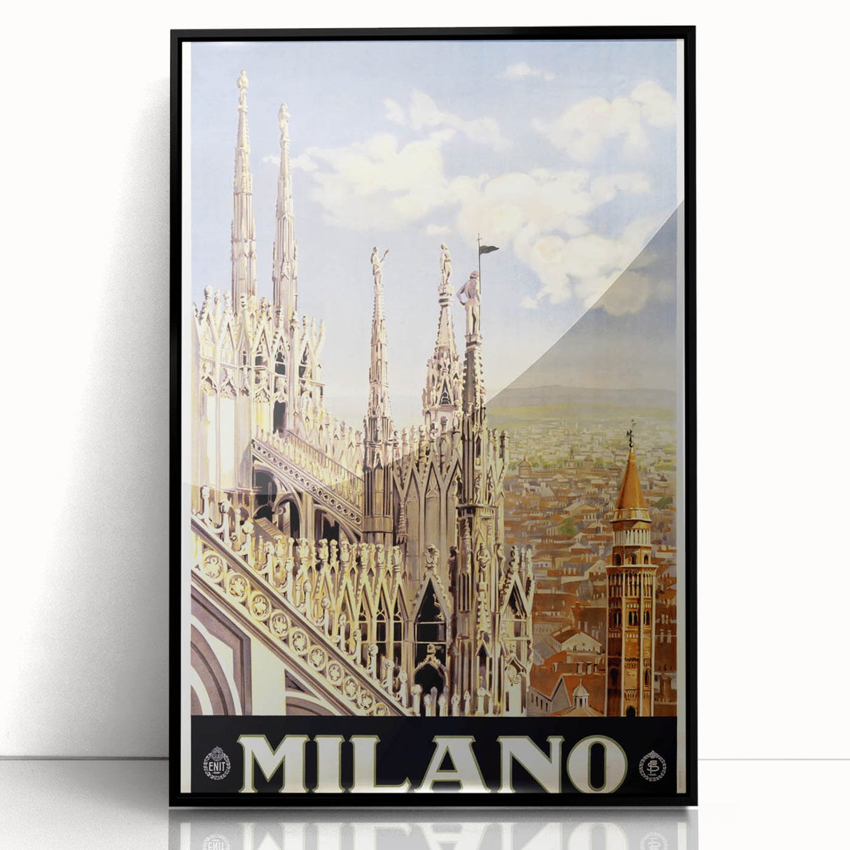 Retro Milano Travel Poster – Vintage Italian City Art