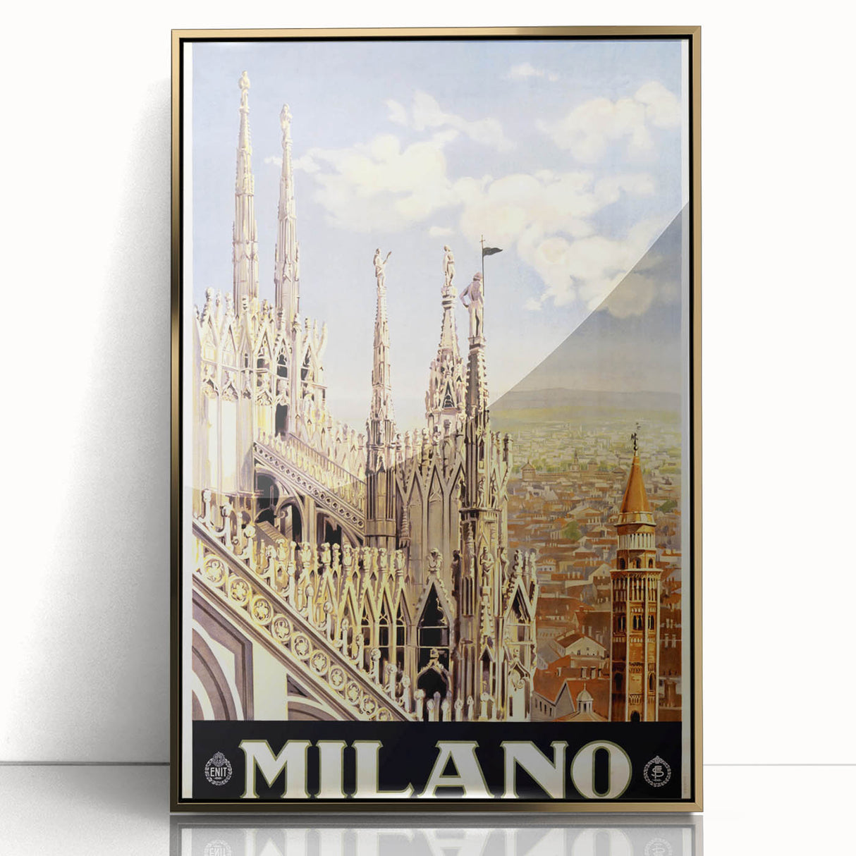 Retro Milano Travel Poster – Vintage Italian City Art