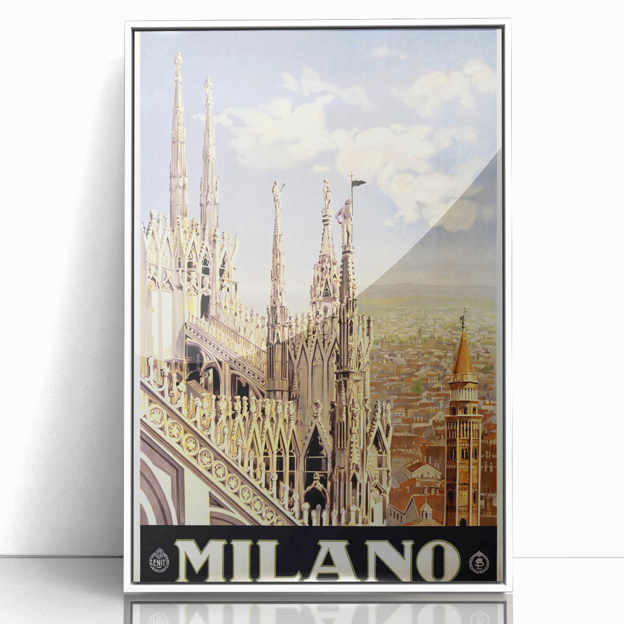 Retro Milano Travel Poster – Vintage Italian City Art