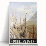Retro Milano Travel Poster – Vintage Italian City Art