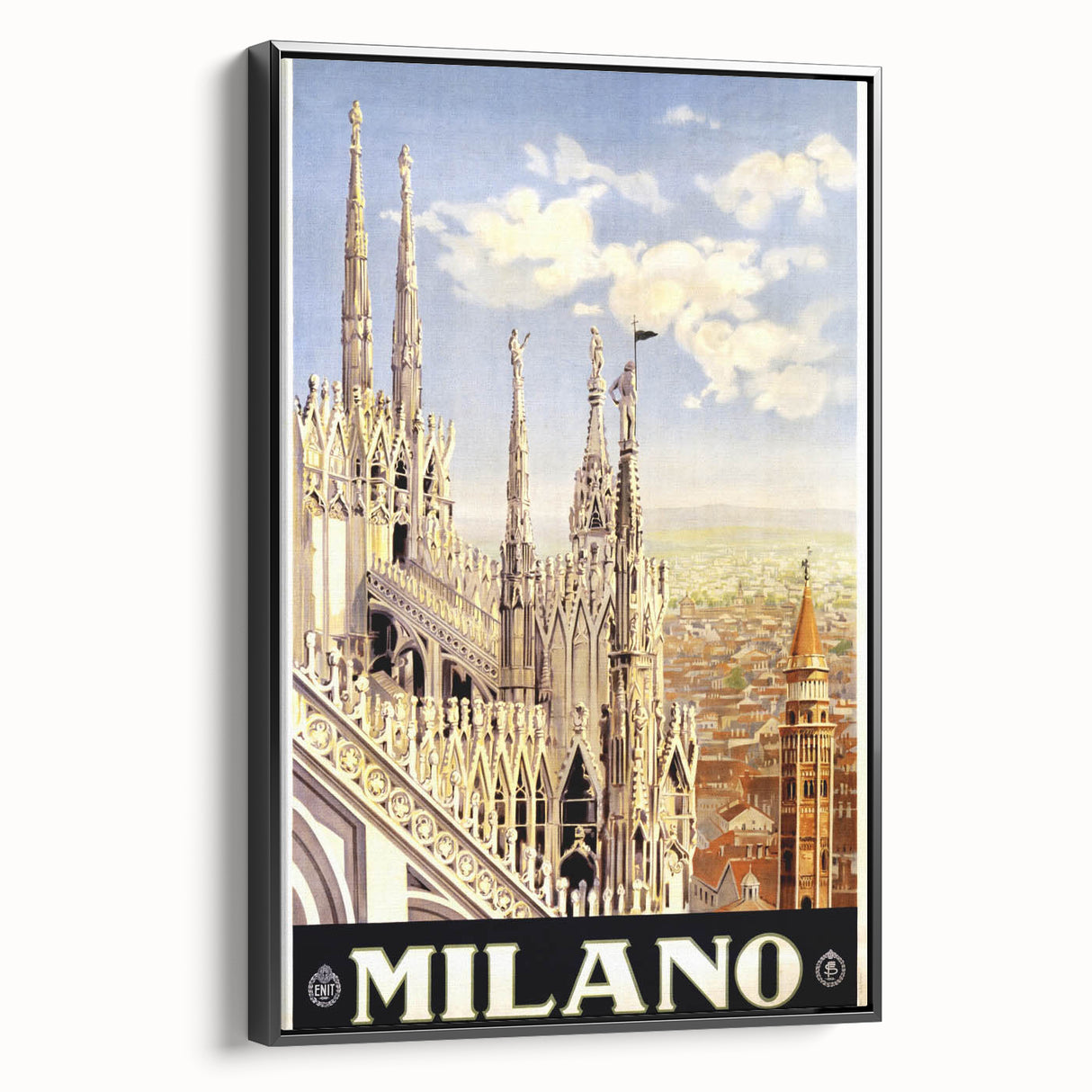 Retro Milano Travel Poster – Vintage Italian City Art