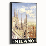 Retro Milano Travel Poster – Vintage Italian City Art