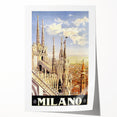 Retro Milano Travel Poster – Vintage Italian City Art