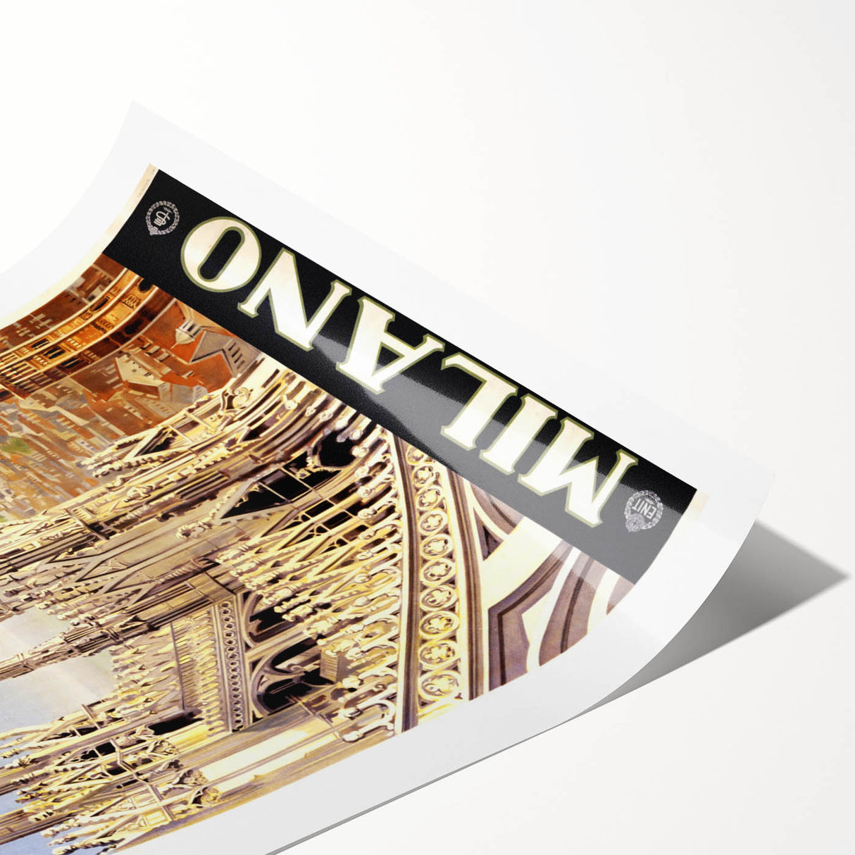 Retro Milano Travel Poster – Vintage Italian City Art