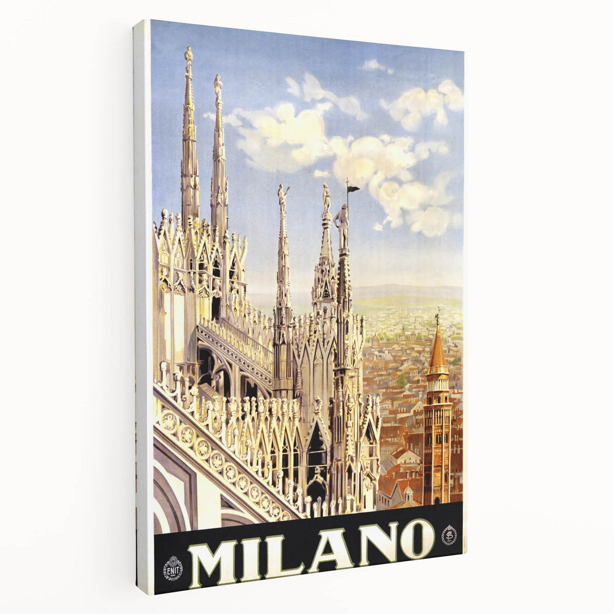 Retro Milano Travel Poster – Vintage Italian City Art