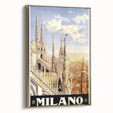 Retro Milano Travel Poster – Vintage Italian City Art