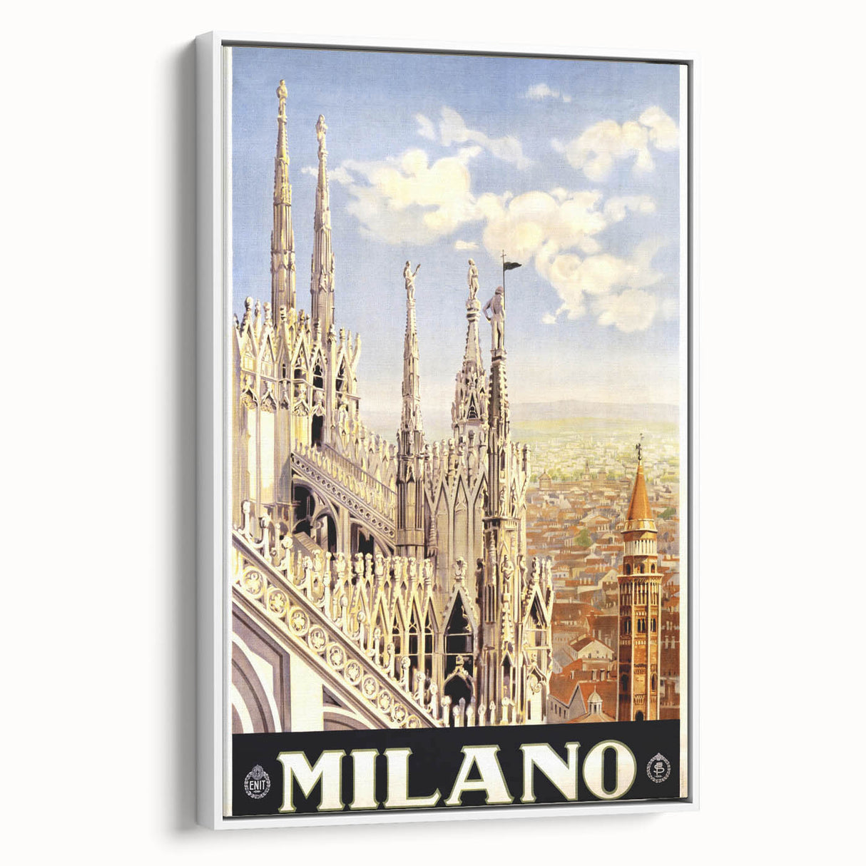 Retro Milano Travel Poster – Vintage Italian City Art