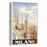 Retro Milano Travel Poster – Vintage Italian City Art