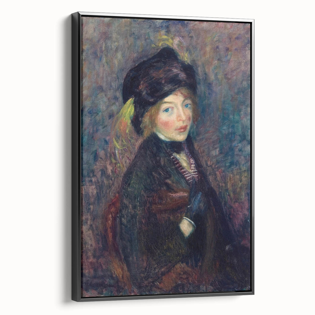 Head of Girl with Feathered Turban Art Print - William Glackens Portrait