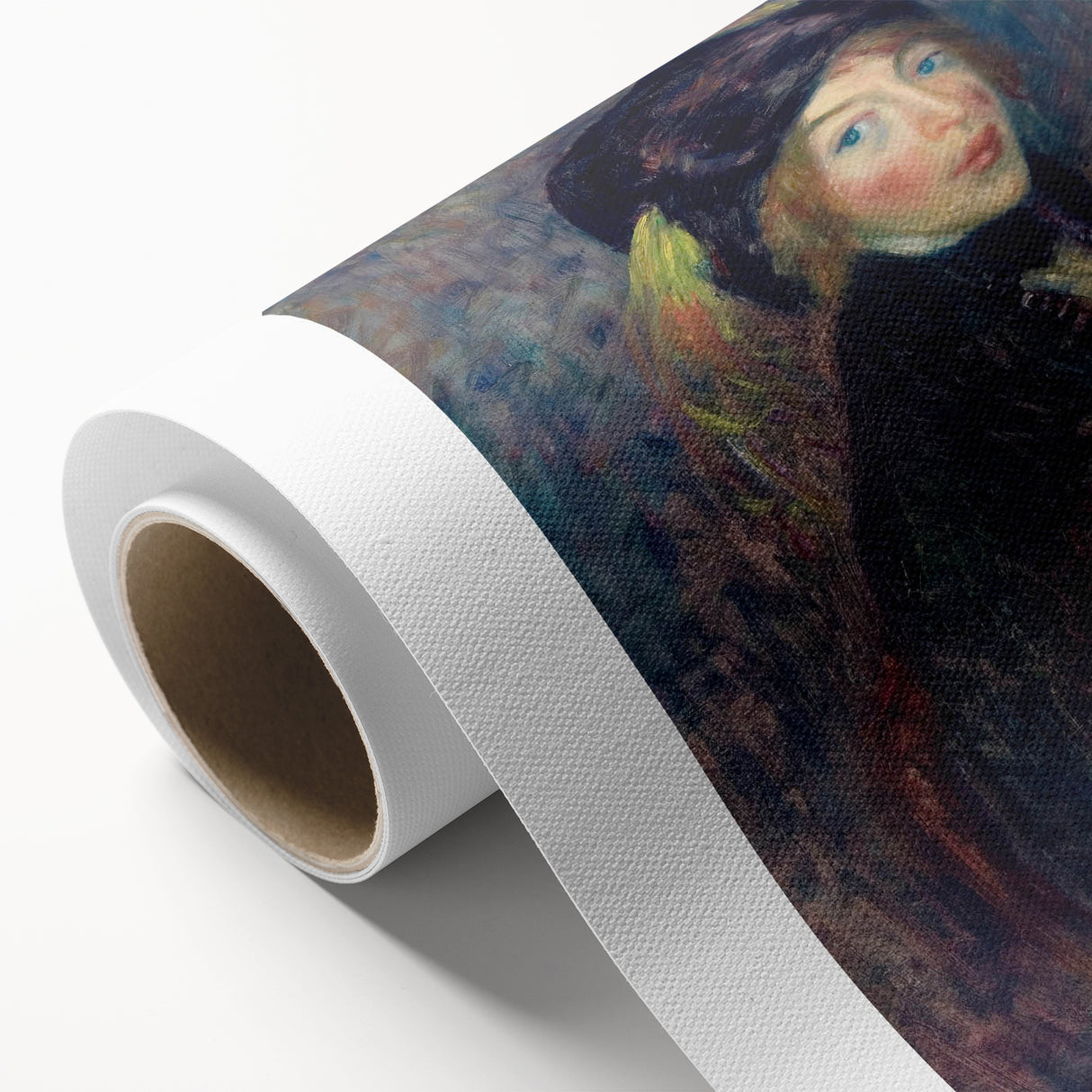 Head of Girl with Feathered Turban Art Print - William Glackens Portrait
