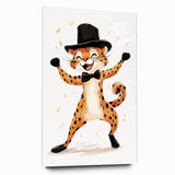 Boys Wall Art Prints - Playful Cheetah Kids Room Art Decor