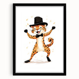 Boys Wall Art Prints - Playful Cheetah Kids Room Art Decor