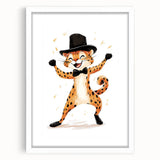 Boys Wall Art Prints - Playful Cheetah Kids Room Art Decor
