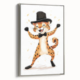 Boys Wall Art Prints - Playful Cheetah Kids Room Art Decor