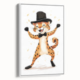 Boys Wall Art Prints - Playful Cheetah Kids Room Art Decor