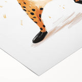 Boys Wall Art Prints - Playful Cheetah Kids Room Art Decor