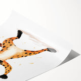 Boys Wall Art Prints - Playful Cheetah Kids Room Art Decor