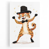 Boys Wall Art Prints - Playful Cheetah Kids Room Art Decor