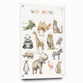 Wild Animals Kids Educational Wall Art - Learning Poster for Classrooms
