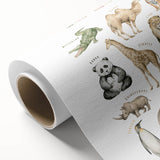 Wild Animals Kids Educational Wall Art - Learning Poster for Classrooms