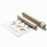 Wild Animals Kids Educational Wall Art - Learning Poster for Classrooms