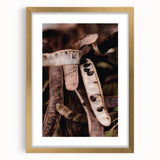 Extra large abstract art print featuring textured fall colors in a gold frame, ideal for living room decor.