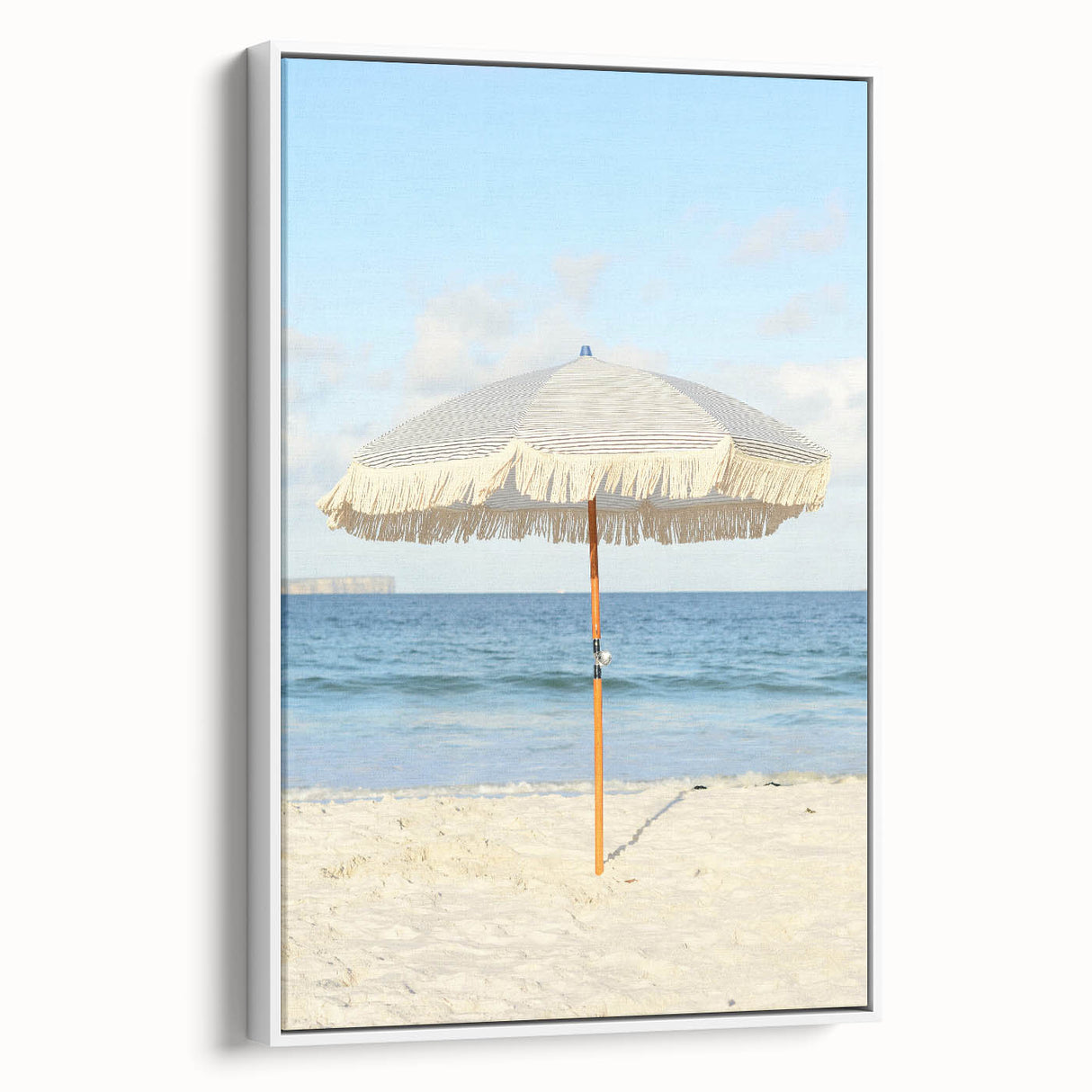 Vintage poster art depicting summer, with vibrant colors on extra large framed canvas, ideal for living room decor.