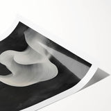 Minimalist Black & White Wall Art - Modern Dining Room Canvas