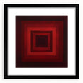 Bold Geometric Living Room Wall Art – Red & Burgundy Canvas