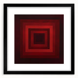 Bold Geometric Living Room Wall Art – Red & Burgundy Canvas