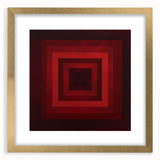 Bold Geometric Living Room Wall Art – Red & Burgundy Canvas