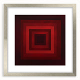 Bold Geometric Living Room Wall Art – Red & Burgundy Canvas