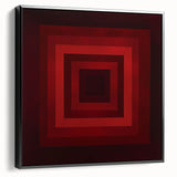 Bold Geometric Living Room Wall Art – Red & Burgundy Canvas