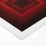 Bold Geometric Living Room Wall Art – Red & Burgundy Canvas