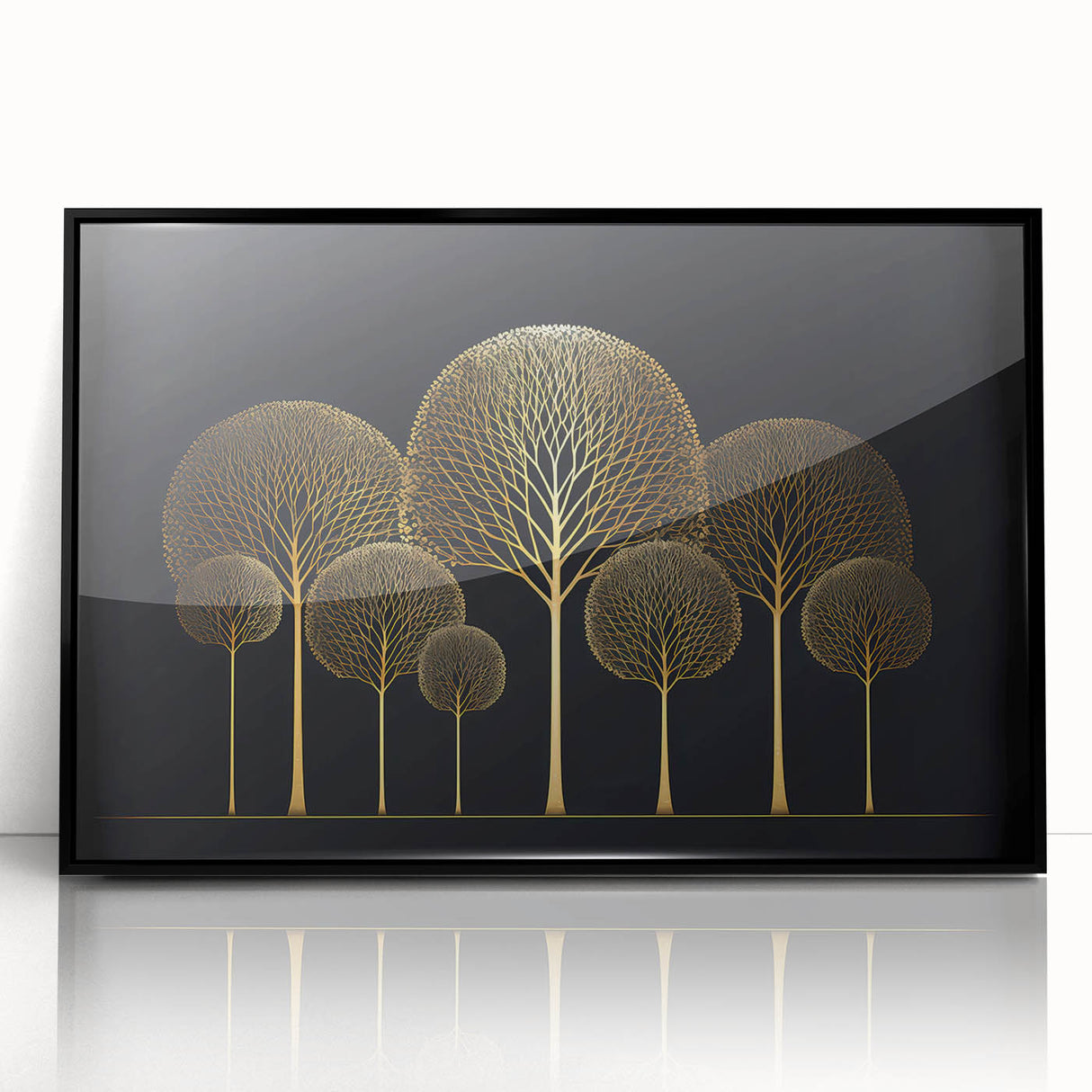Framed abstract floral wall art featuring vibrant colors and intricate designs, displayed in a sleek black frame, perfect for modern home decor.