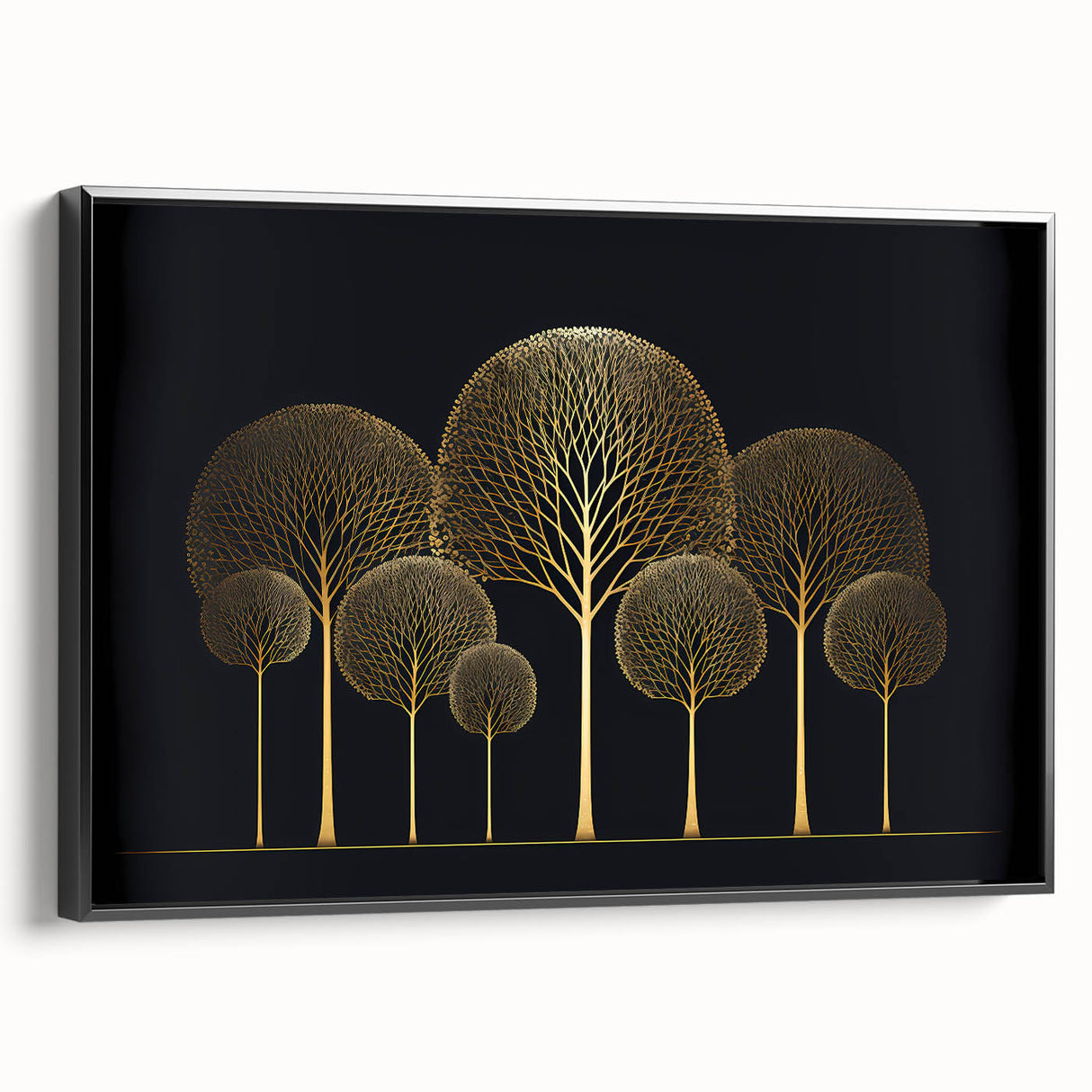 Framed black abstract floral wall art showcasing vibrant colors and intricate designs, offering a modern aesthetic perfect for home decor.
