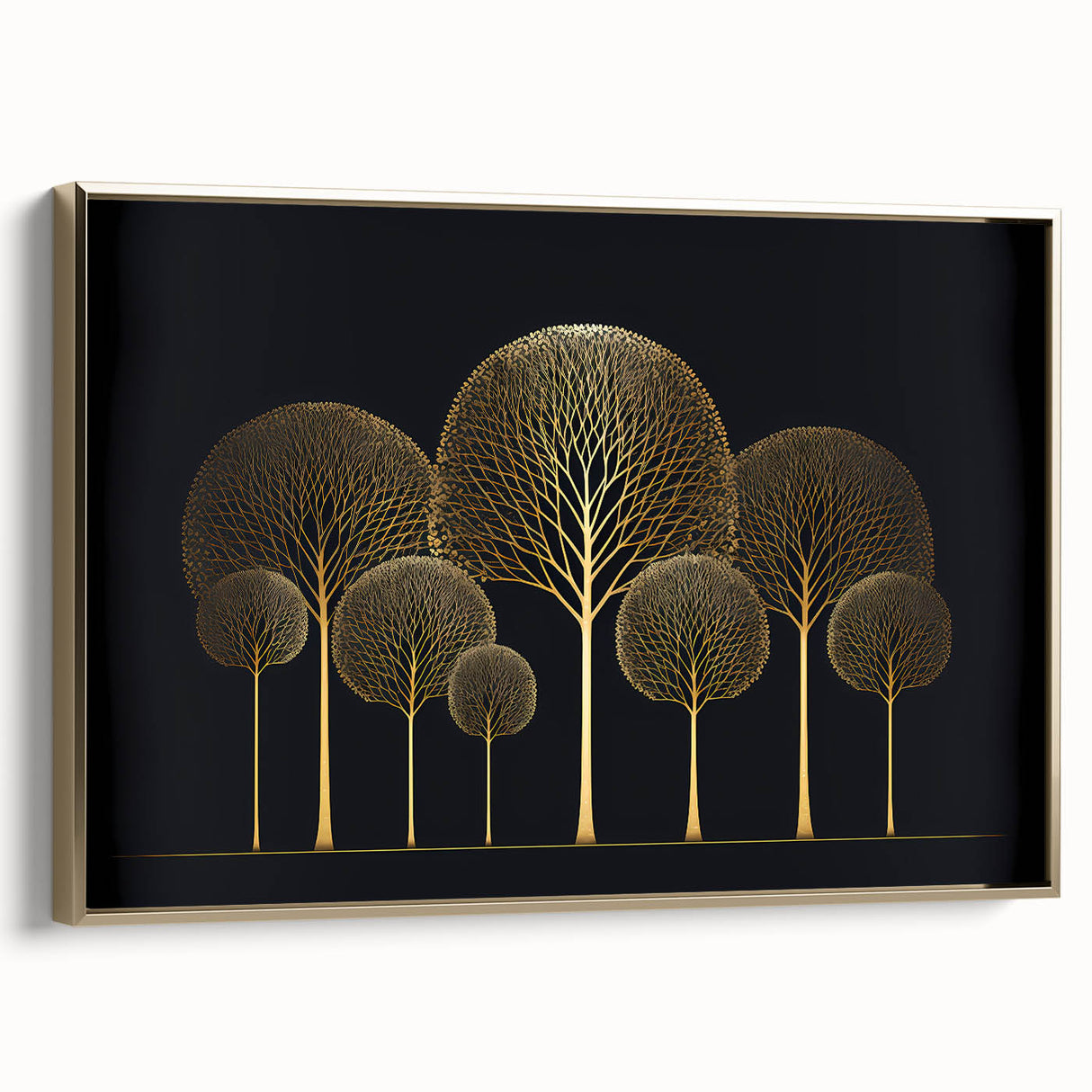 Framed abstract floral wall art with a gold border, showcasing vibrant colors and intricate designs, perfect for enhancing home decor in modern settings.