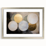 Abstract geometric frame with a sleek silver finish, showcasing a modern design, ideal for enhancing contemporary home decor. Perfect for displaying art or photographs.