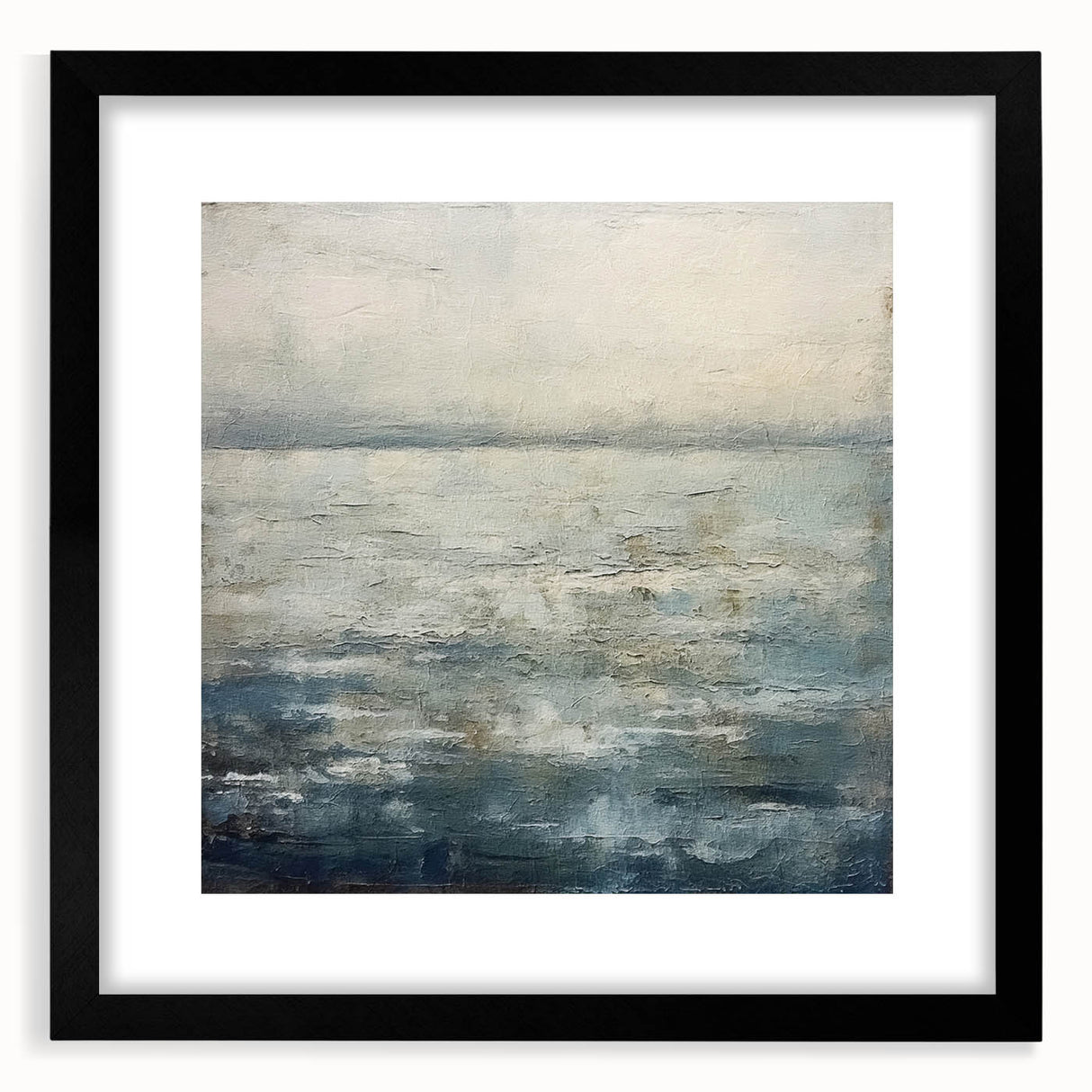 Abstract landscape wall art framed in black, featuring vibrant colors and dynamic shapes, perfect for modern home decor. Ideal for adding a contemporary touch to living spaces.