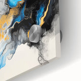 Fluid Art Paintings for Walls – Golden Tide Abstract Flow